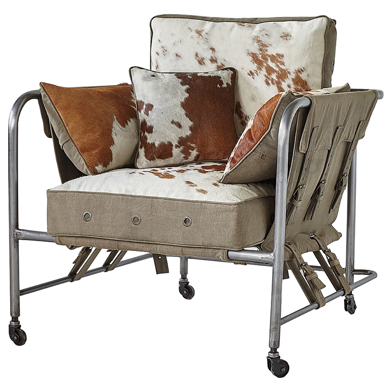 Кресло Dallas Armchair Бежево-серый Бежевый Коричневый Кресло Dallas Armchair Бежево-серый Бежевый Коричневый в Рязани | Loft Concept