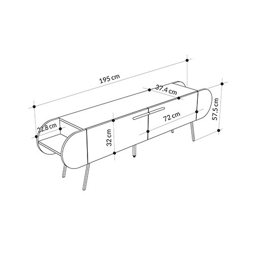 ТВ-тумба серая с 2-мя откидными дверцами и 2-мя открытыми полками CAPSULE TV STAND RETRO GREY ТВ-тумба серая с 2-мя откидными дверцами и 2-мя открытыми полками CAPSULE TV STAND RETRO GREY в Рязани