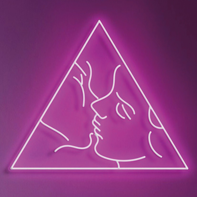 Неоновая настенная лампа Kiss Neon Wall Lamp Розовый Розовый Неоновая настенная лампа Kiss Neon Wall Lamp Розовый Розовый в Рязани | Loft Concept