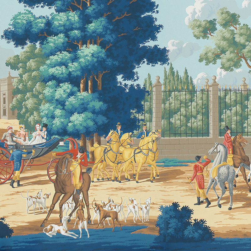 Обои ручная роспись La Chasse de Compiegne Jacquemart Обои ручная роспись La Chasse de Compiegne Jacquemart в Рязани | Loft Concept