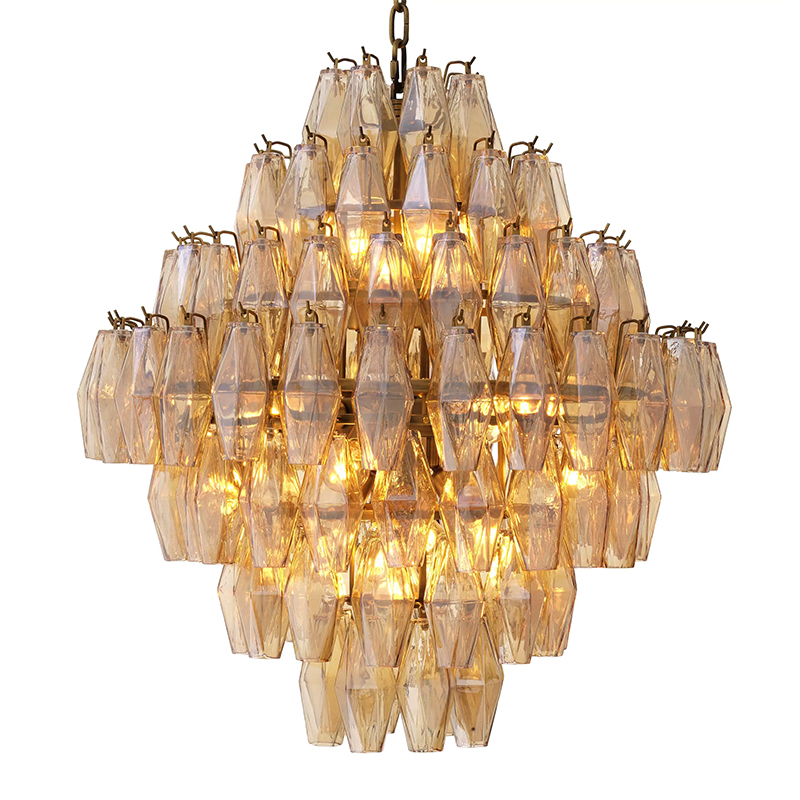 Люстра Eichholtz Chandelier Benini L Amber Янтарный Латунь Люстра Eichholtz Chandelier Benini L Amber Янтарный Латунь в Рязани | Loft Concept