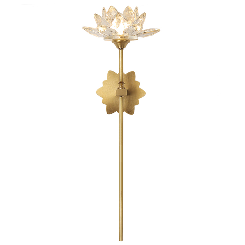 Бра Хрустальный Цветок Лотоса Lotus flower Wall Clear Glass D Латунь Прозрачное Стекло Бра Хрустальный Цветок Лотоса Lotus flower Wall Clear Glass D Латунь Прозрачное Стекло в Рязани | Loft Concept