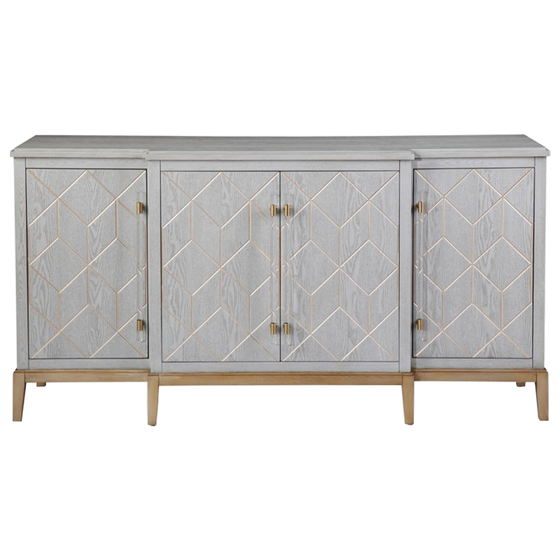 Комод Margaux Chest of Drawers Серый Латунь Прозрачный Комод Margaux Chest of Drawers Серый Латунь Прозрачный в Рязани | Loft Concept