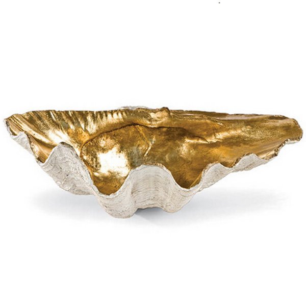 Аксессуар ракушка Seashell Gold Белый Золотой Аксессуар ракушка Seashell Gold Белый Золотой в Рязани | Loft Concept