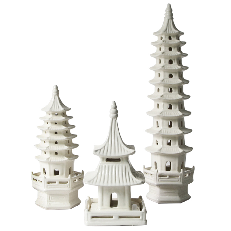 Комплект из 3-х статуэток Japanese Pagoda Комплект из 3-х статуэток Japanese Pagoda в Рязани | Loft Concept