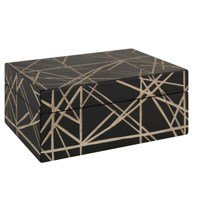 Шкатулка Gold Rays Mini Золотой Черный Шкатулка Gold Rays Mini Золотой Черный в Рязани | Loft Concept