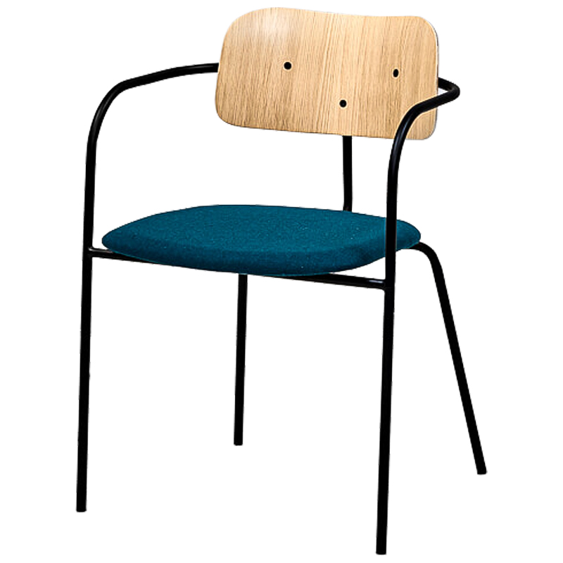 Стул Pilar Loft Stool blue Черный Морская синь Древесина Стул Pilar Loft Stool blue Черный Морская синь Древесина в Рязани | Loft Concept