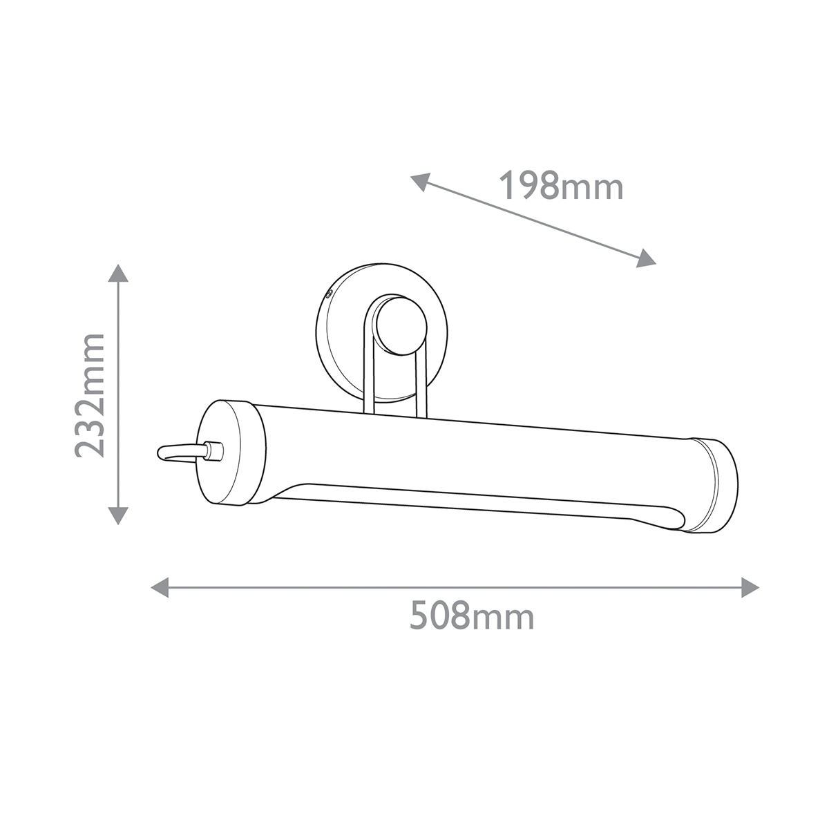 Светильник для картин цвета латунь с длинным цилиндрическим плафоном Alora в Рязани