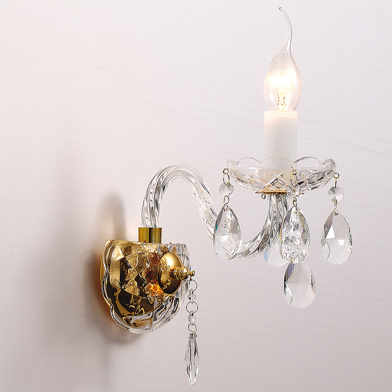 Бра Megane Sconce One Глянцевое золото Прозрачный Бра Megane Sconce One Глянцевое золото Прозрачный в Рязани | Loft Concept
