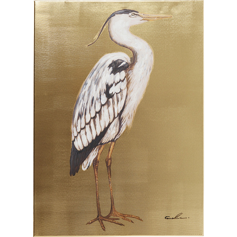 Картина Gold Heron I Золотой Белый Картина Gold Heron I Золотой Белый в Рязани | Loft Concept