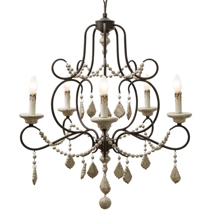 Люстра Wood Myst chandelier Черный Бежевый в Рязани | Loft Concept 