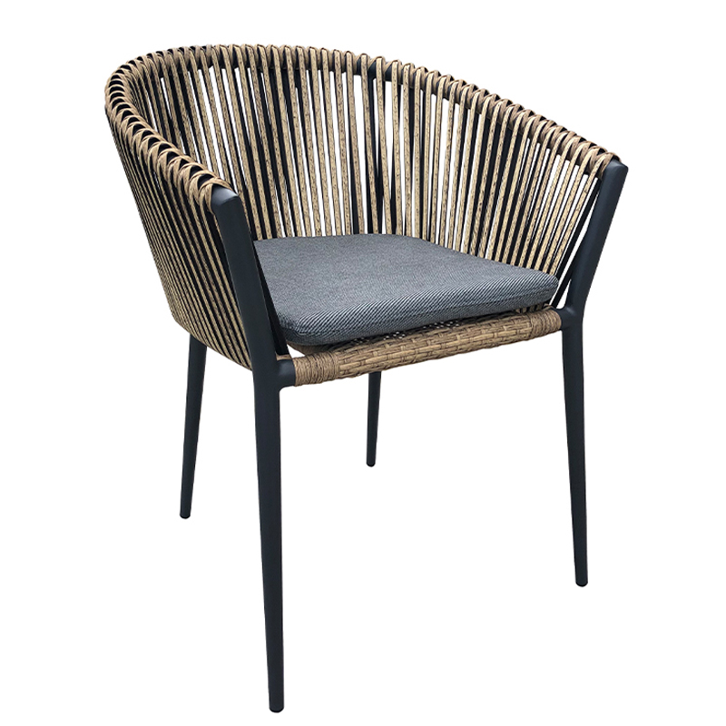 Стул Macey Anthracite Outdoor Chair Серый Черный Стул Macey Anthracite Outdoor Chair Серый Черный в Рязани | Loft Concept