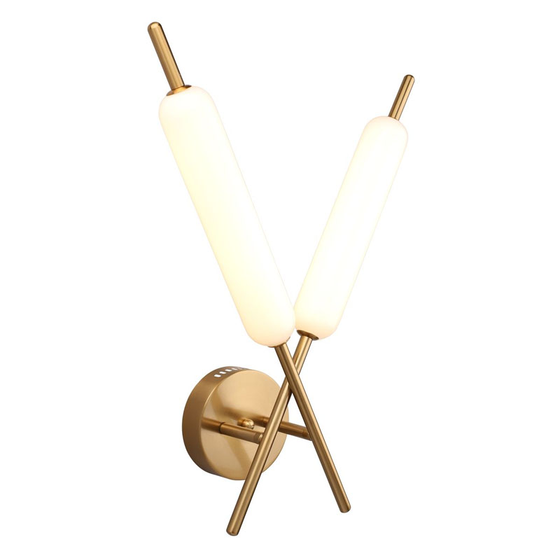 Бра Reed Double Золотой Золотой Белый Бра Reed Double Золотой Золотой Белый в Рязани | Loft Concept