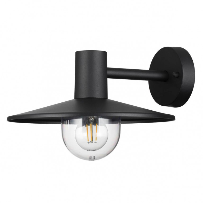 Уличный настенный светильник Leicester Street Wall Lamp Черный Уличный настенный светильник Leicester Street Wall Lamp Черный в Рязани | Loft Concept
