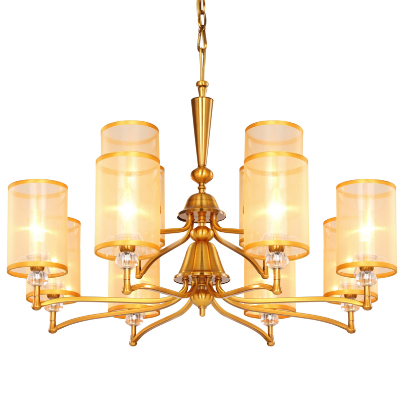 Люстра Boniface Chandelier Double Латунь Золотой Шампань Прозрачный Люстра Boniface Chandelier Double Латунь Золотой Шампань Прозрачный в Рязани | Loft Concept