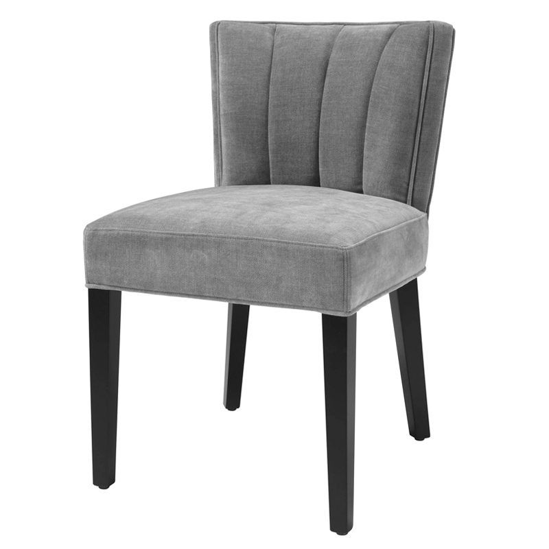 Стул Eichholtz Dining Chair Windhaven Grey Серый Черный Стул Eichholtz Dining Chair Windhaven Grey Серый Черный в Рязани | Loft Concept