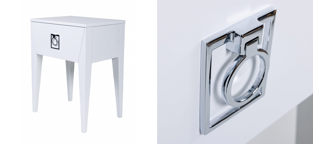 Белая тумба Сontemporary Art Deco - фото