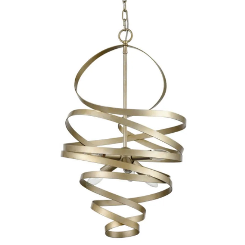 Люстра Metal Curly Ribbon Матовый Шампань Люстра Metal Curly Ribbon Матовый Шампань в Рязани | Loft Concept
