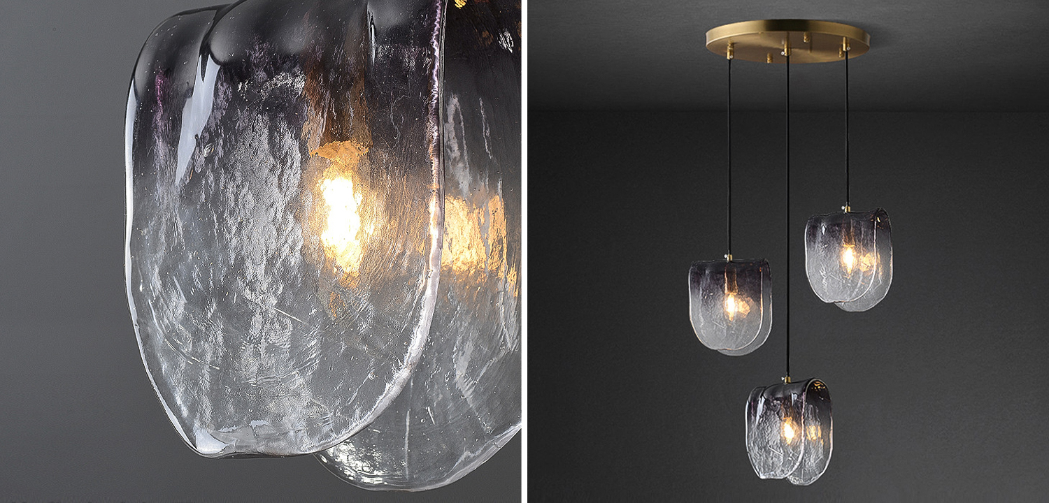 Каскадный светильник Loft Industry Modern Stormy Rain 3 плафона - фото