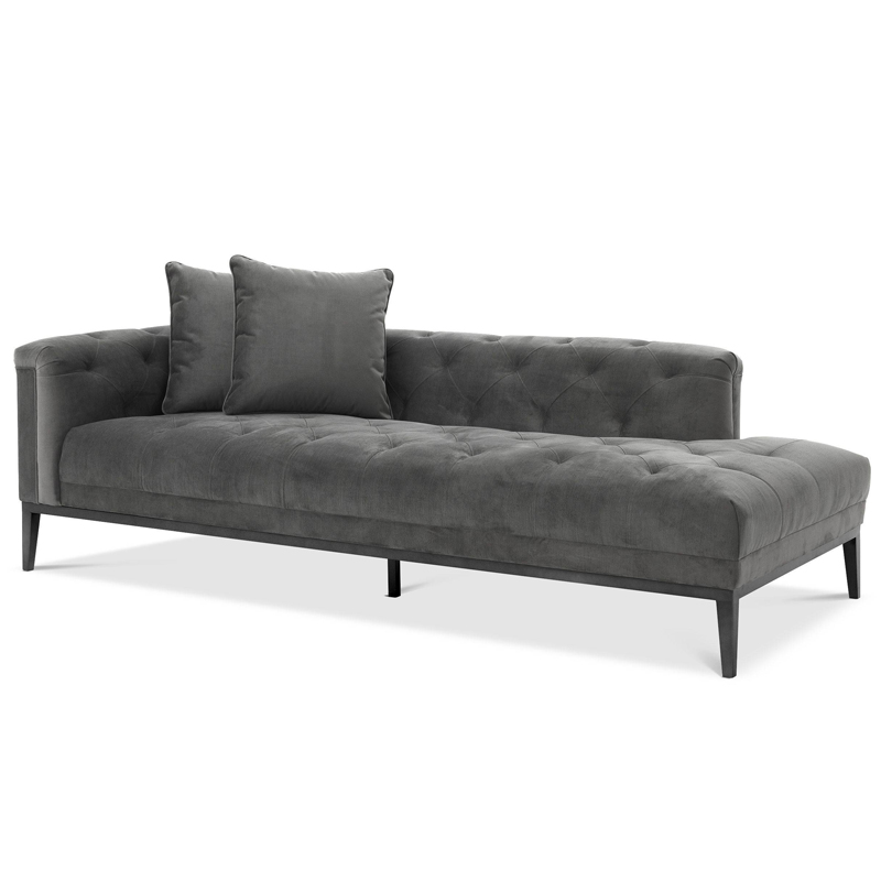 Кушетка Eichholtz Lounge Sofa Cesare Left grey Серый Темная бронза Кушетка Eichholtz Lounge Sofa Cesare Left grey Серый Темная бронза в Рязани | Loft Concept