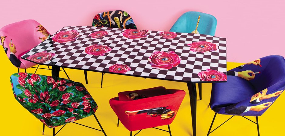 Обеденный стол Seletti Table Roses on check Обеденный стол Seletti Table Roses on check - Loft-Concept в Рязани