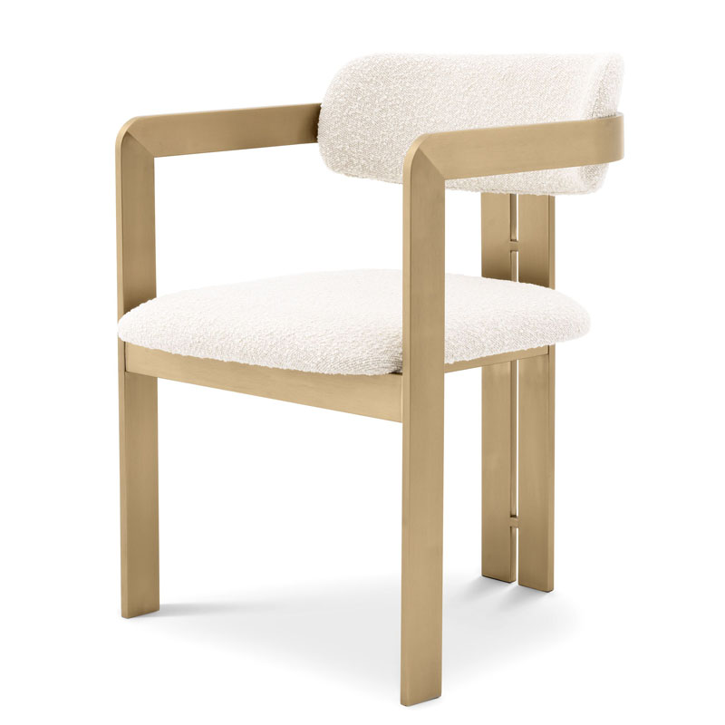 Стул Eichholtz DINING CHAIR DONATO Кремовый Золотой Стул Eichholtz DINING CHAIR DONATO Кремовый Золотой в Рязани | Loft Concept