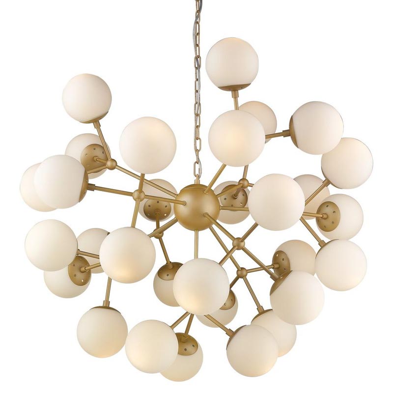 Люстра Berries Chandelier white matt 90 Золотой Белое матовое стекло Люстра Berries Chandelier white matt 90 Золотой Белое матовое стекло в Рязани | Loft Concept