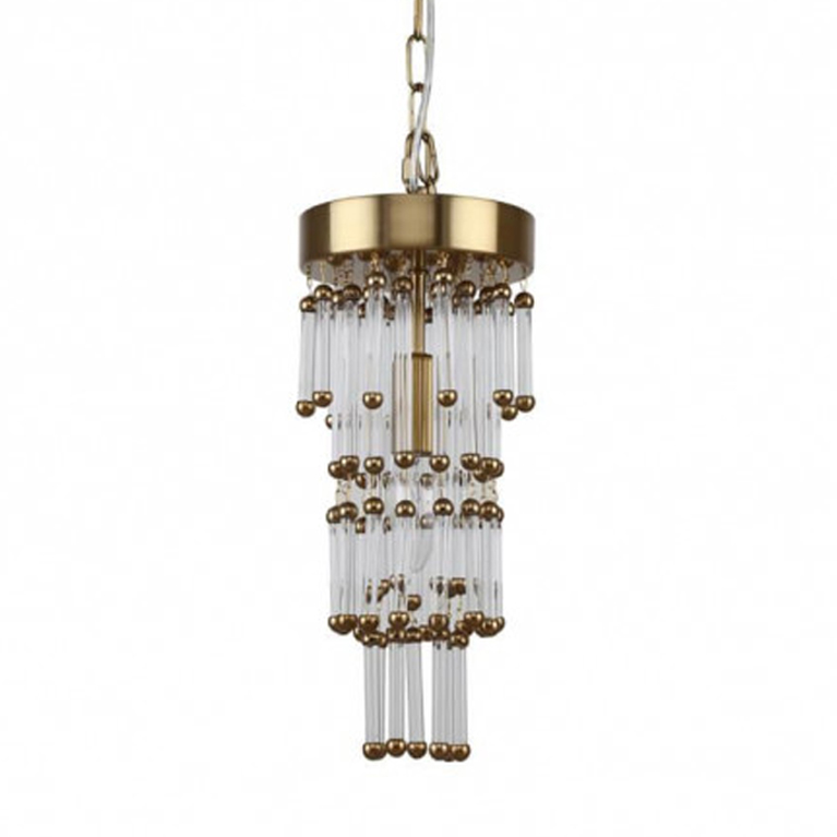 Люстра Restoration Hardware Luciano Chandelier 1 Латунь Прозрачный в Рязани | Loft Concept 