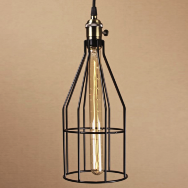 Подвесной светильник Wire Cage Pendant Twix Black Черный Подвесной светильник Wire Cage Pendant Twix Black Черный в Рязани | Loft Concept