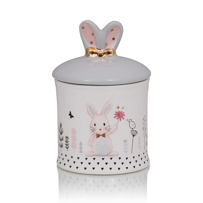 Ваза Kids Vase Bunny II Розовый пастельный Серый Ваза Kids Vase Bunny II Розовый пастельный Серый в Рязани | Loft Concept