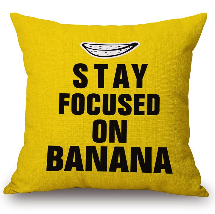 Декоративная подушка Stay Focused on Banana Желтый Декоративная подушка Stay Focused on Banana Желтый в Рязани | Loft Concept