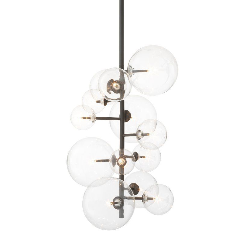 Люстра Eichholtz Chandelier Ezra Bronze Темная бронза Прозрачный Люстра Eichholtz Chandelier Ezra Bronze Темная бронза Прозрачный в Рязани | Loft Concept