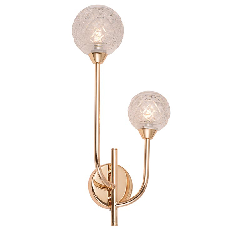 Бра Aella Glass Balls Sconce Прозрачный Золотой в Рязани | Loft Concept 