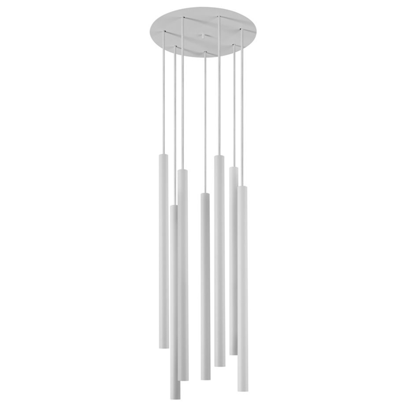 Светильник Trumpet Disk White 7 плафонов Белый Светильник Trumpet Disk White 7 плафонов Белый в Рязани | Loft Concept