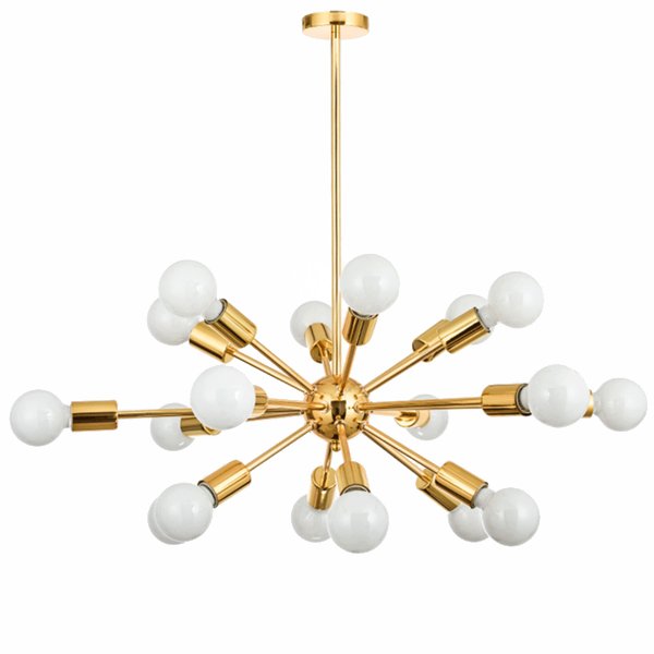 Люстра Sputnik Gold Chandelier 18 Глянцевое золото Люстра Sputnik Gold Chandelier 18 Глянцевое золото в Рязани | Loft Concept