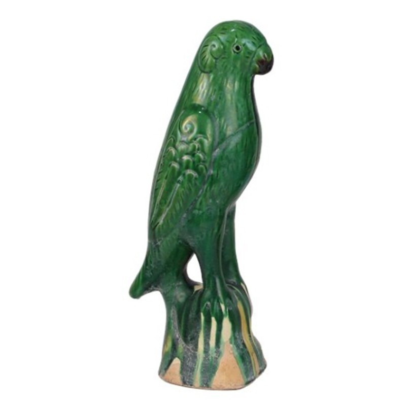 Статуэтка Green Parrot Porcelain Зеленый Статуэтка Green Parrot Porcelain Зеленый в Рязани | Loft Concept