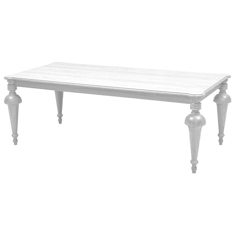 Обеденный деревянный стол Kelise White Dinner Table Белый Белый Обеденный деревянный стол Kelise White Dinner Table Белый Белый в Рязани | Loft Concept