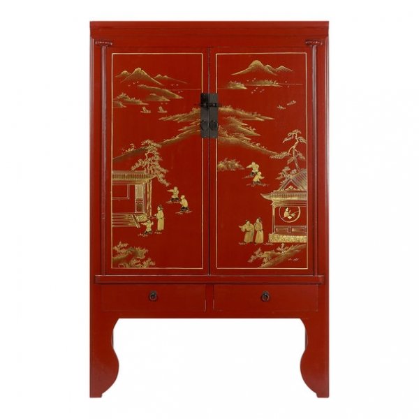 Шкаф Chinese Deep Red Красный Шкаф Chinese Deep Red Красный в Рязани | Loft Concept