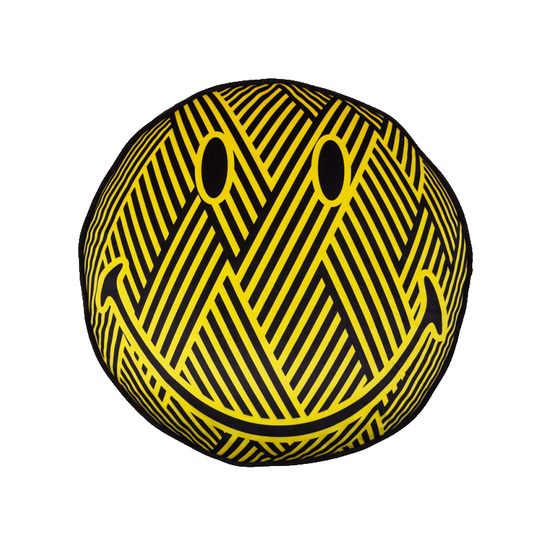 Подушка Zig-Zag Cushion Smiley Желтый Черный Подушка Zig-Zag Cushion Smiley Желтый Черный в Рязани | Loft Concept