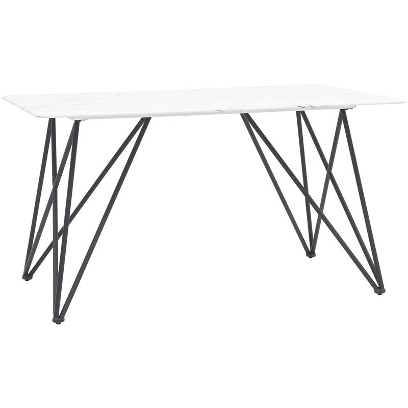 Стол обеденный Zisman Geometry №1 Белый Черный в Рязани | Loft Concept 