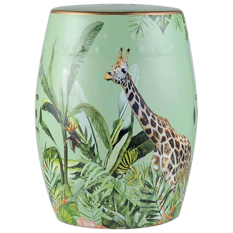 Керамический табурет Giraffe Tropical Animal Ceramic Stool Green Прозрачный зеленый Коричневый Зеленый Керамический табурет Giraffe Tropical Animal Ceramic Stool Green Прозрачный зеленый Коричневый Зеленый в Рязани | Loft Concept