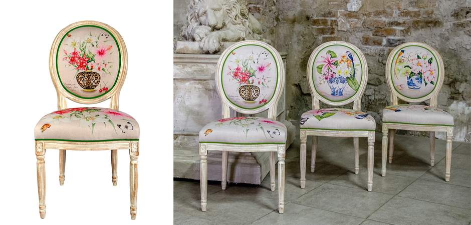 Стул Lilies and Hibiscus Stool Стул Lilies and Hibiscus Stool - Loft-Concept в Рязани