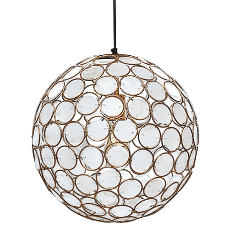 Seashell Ball pendant lamp Белый Позолоченная ржавчина Seashell Ball pendant lamp Белый Позолоченная ржавчина в Рязани | Loft Concept