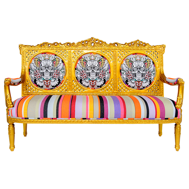 Диван Fusion Jacquard антикварный Мульти Золотой Диван Fusion Jacquard антикварный Мульти Золотой в Рязани | Loft Concept
