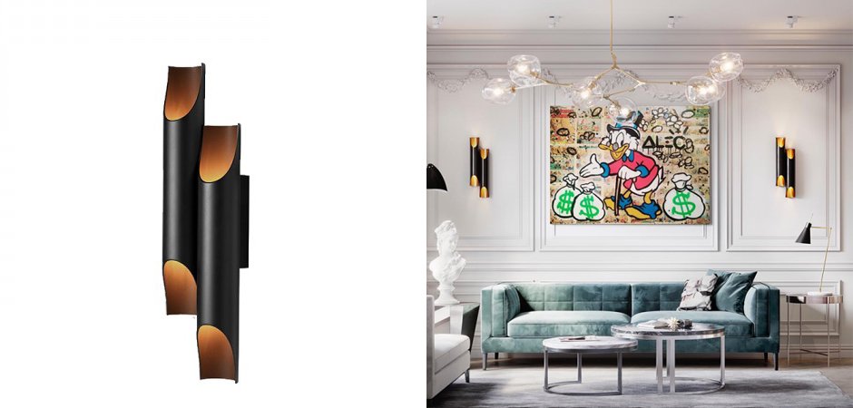 Бра Galliano Double by DELIGHTFULL Black Бра Galliano Double by DELIGHTFULL Black - Loft-Concept в Рязани