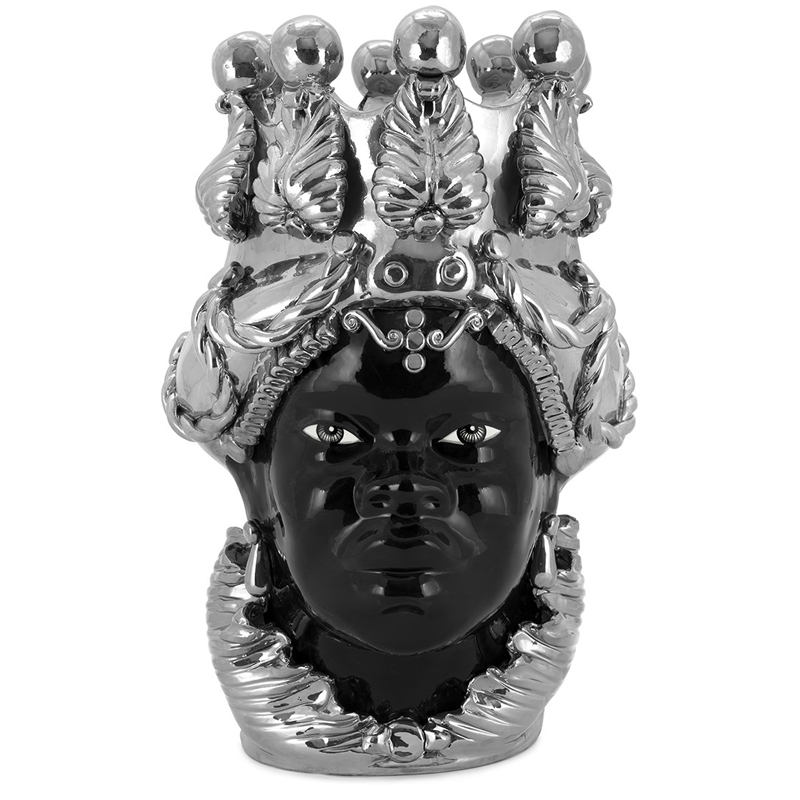 Ваза VASE MORO LADY BIG DREAMS silver Черный Серебряный в Рязани | Loft Concept 