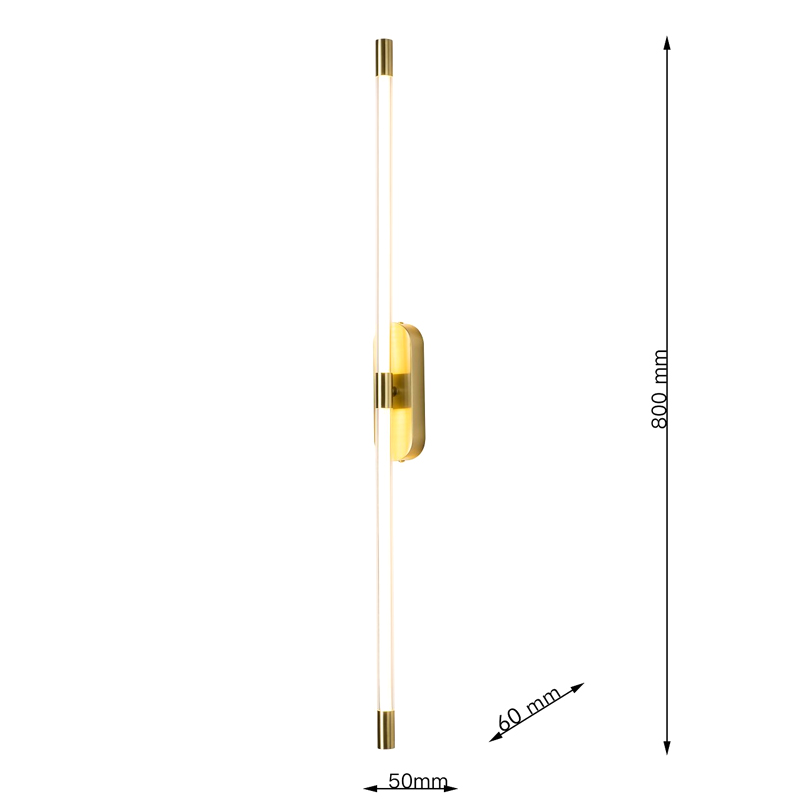 Бра Trumpet tube Double Золотое 80 см Бра Trumpet tube Double Золотое 80 см в Рязани