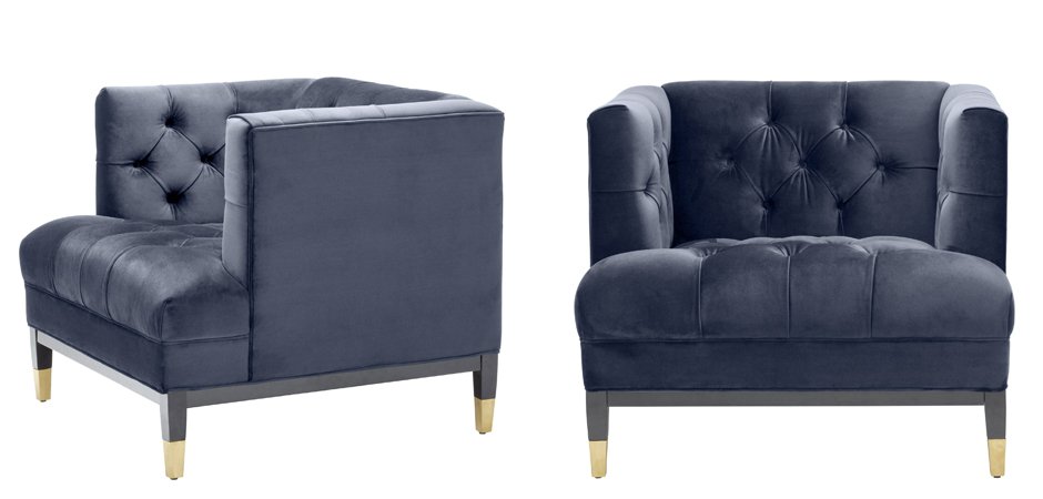 Кресло Eichholtz Chair Castelle Blue Кресло Eichholtz Chair Castelle Blue - Loft-Concept в Рязани