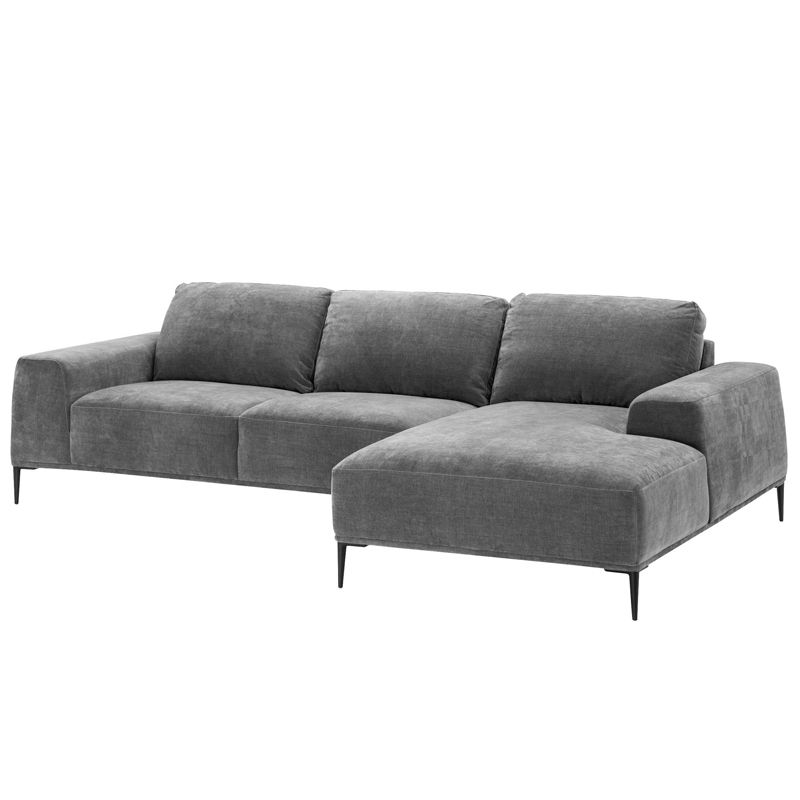 Диван Eichholtz Lounge Sofa Montado grey Серый Черный Диван Eichholtz Lounge Sofa Montado grey Серый Черный в Рязани | Loft Concept