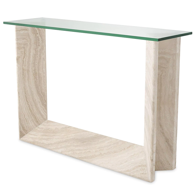 Консоль Eichholtz Console Table Fortuna Песочный Прозрачное Стекло Консоль Eichholtz Console Table Fortuna Песочный Прозрачное Стекло в Рязани | Loft Concept